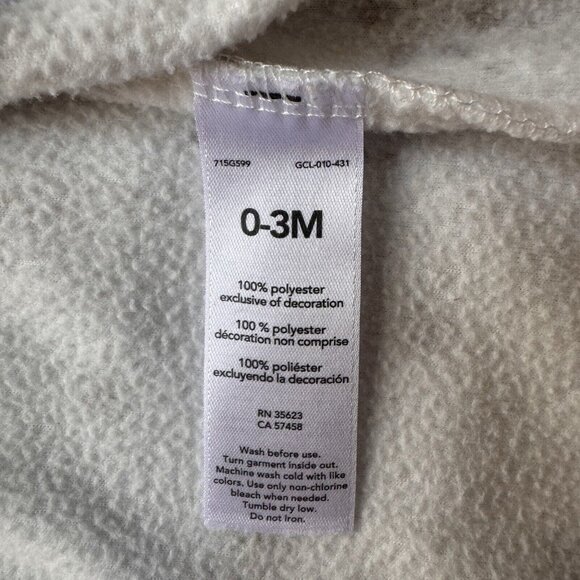 Carter's Infant Girl Boy 0-3M Fleece Reindeer Christmas Holiday Sleeper Pajamas - Picture 4 of 5